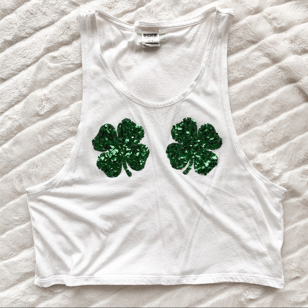 VS Pink St Patrick’s Day Crop